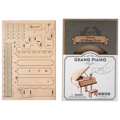 Classic 3D Wood Puzzles; Grand Piano