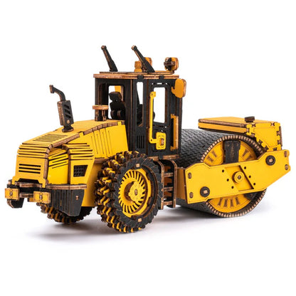 Engineering Vehicle 3D Wood Puzzle; Road Roller