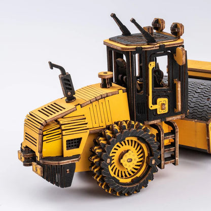 Engineering Vehicle 3D Wood Puzzle; Road Roller