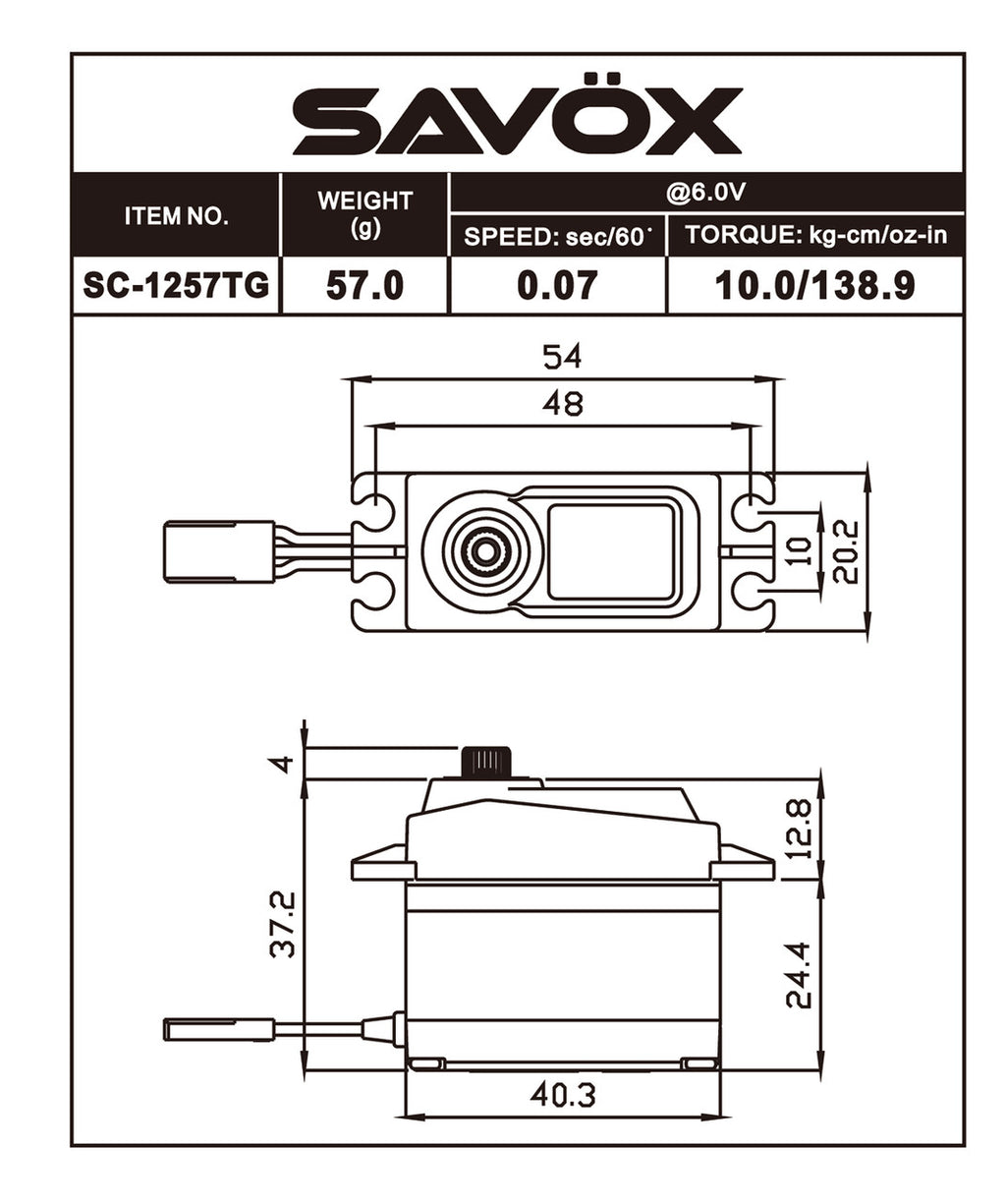 Standard Size Coreless Digital Servo .07/139 @ 6V: Black