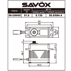 Savox- SV2290SG Servo