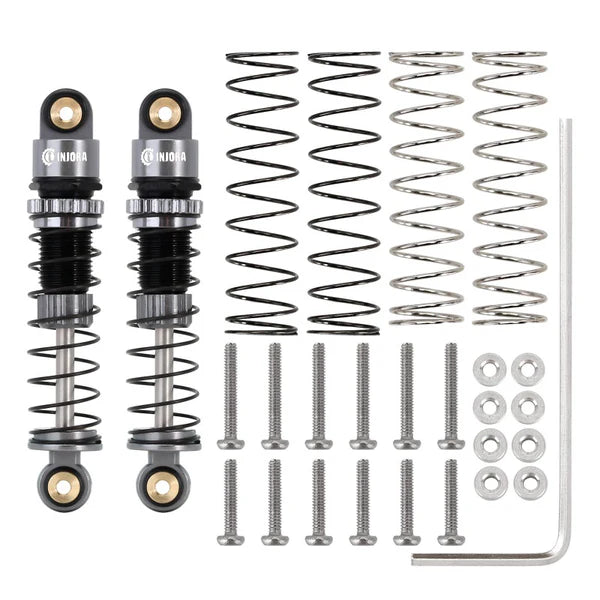 39mm Aluminum Threaded Oil Shocks SCX24: Grey