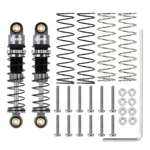 Injora 39mm Aluminum Threaded Oil Shocks SCX24: Grey (SCX24-131GL)