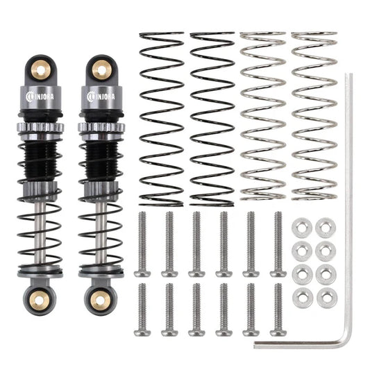 39mm Aluminum Threaded Oil Shocks SCX24: Grey