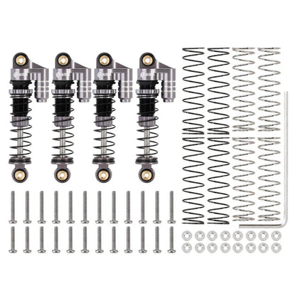 39mm Aluminum Threaded Oil Shocks Fake Reservoir SCX24: Grey