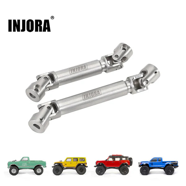 Stainless Steel Drive Shafts D Shape SCX24: C10 JLU Bronco Base Camp