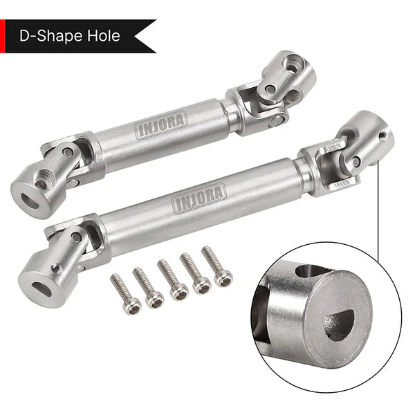 Stainless Steel Drive Shafts D Shape SCX24: C10 JLU Bronco Base Camp