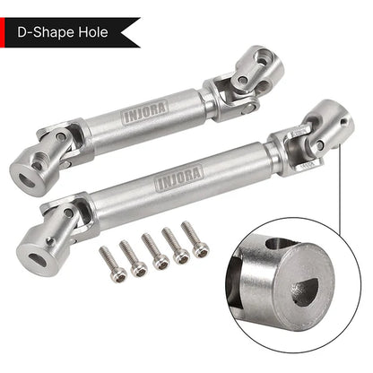 Stainless Steel Drive Shafts D Shape SCX24: C10 JLU Bronco Base Camp