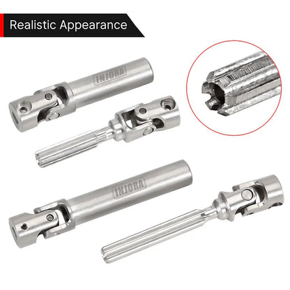 Stainless Steel Drive Shafts D Shape SCX24: C10 JLU Bronco Base Camp