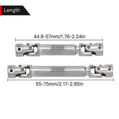 Stainless Steel Drive Shafts D Shape SCX24: C10 JLU Bronco Base Camp