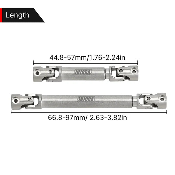 Stainless Steel Drive Shafts D Shape SCX24: Gladiator Power Wagon