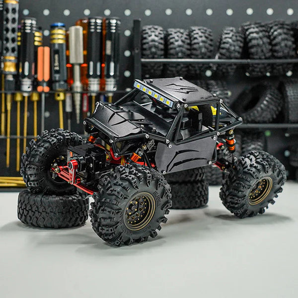Nylon Rock Buggy Body w/Metal Spider Panels SCX24: Grey