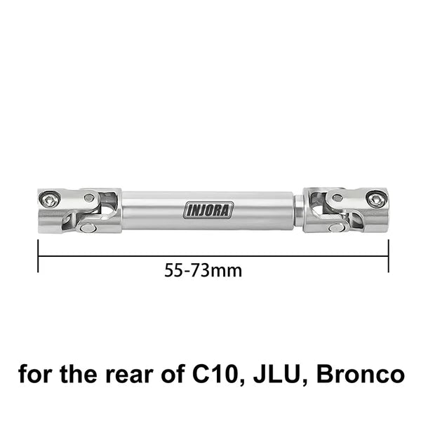 Stainless Steel Drive Shafts D Shape SCX24: C10 Rear
