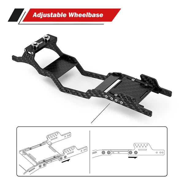 Universal LCG Carbon Fiber Chassis Kit SCX24