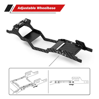 Universal LCG Carbon Fiber Chassis Kit SCX24