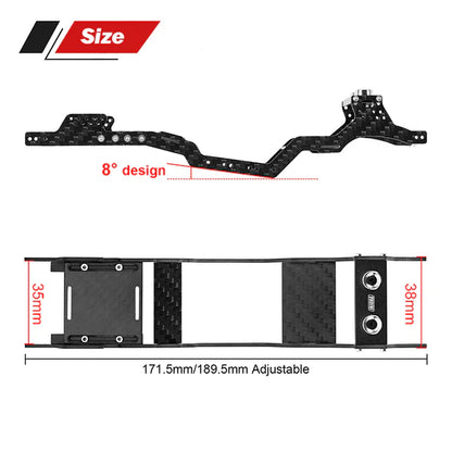 Universal LCG Carbon Fiber Chassis Kit SCX24