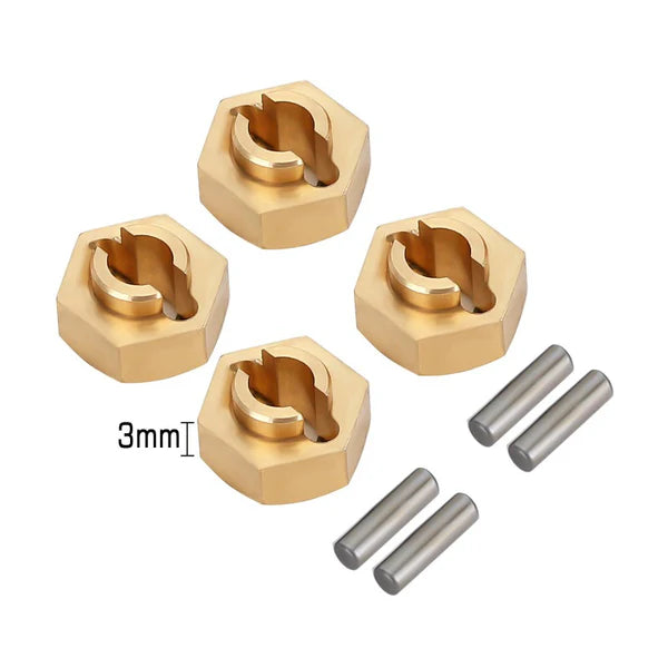7mm Brass Wheel Hub Extenders SCX24 3mm(+0mm)