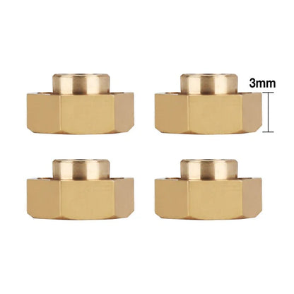7mm Brass Wheel Hub Extenders SCX24 3mm(+0mm)