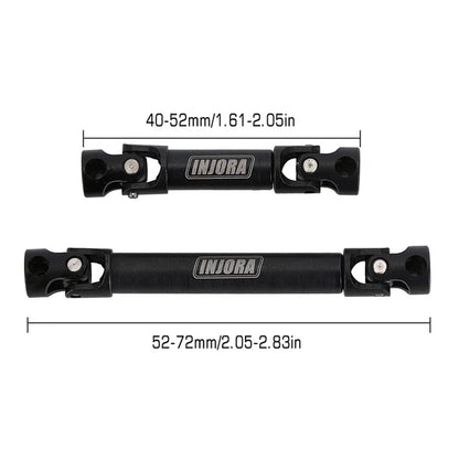 Steel Front Rear Center Drive Shafts SCX24: Black