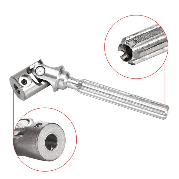 Steel Front Rear Center Drive Shafts SCX24: Silver