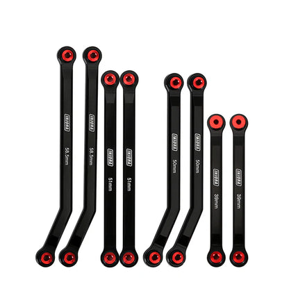 8pc Aluminum High Clearance 4 Link set SCX24:Black