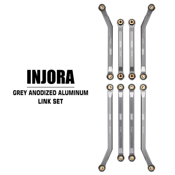 8pc Aluminum High Clearance 4 Link set SCX24: Grey