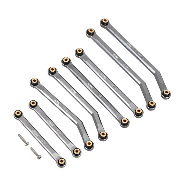 8pc Aluminum High Clearance 4 Link set SCX24: Grey