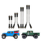 8pc Stainless Steel High Clearance 4 Link Set SCX24 Power Wagon: Silver
