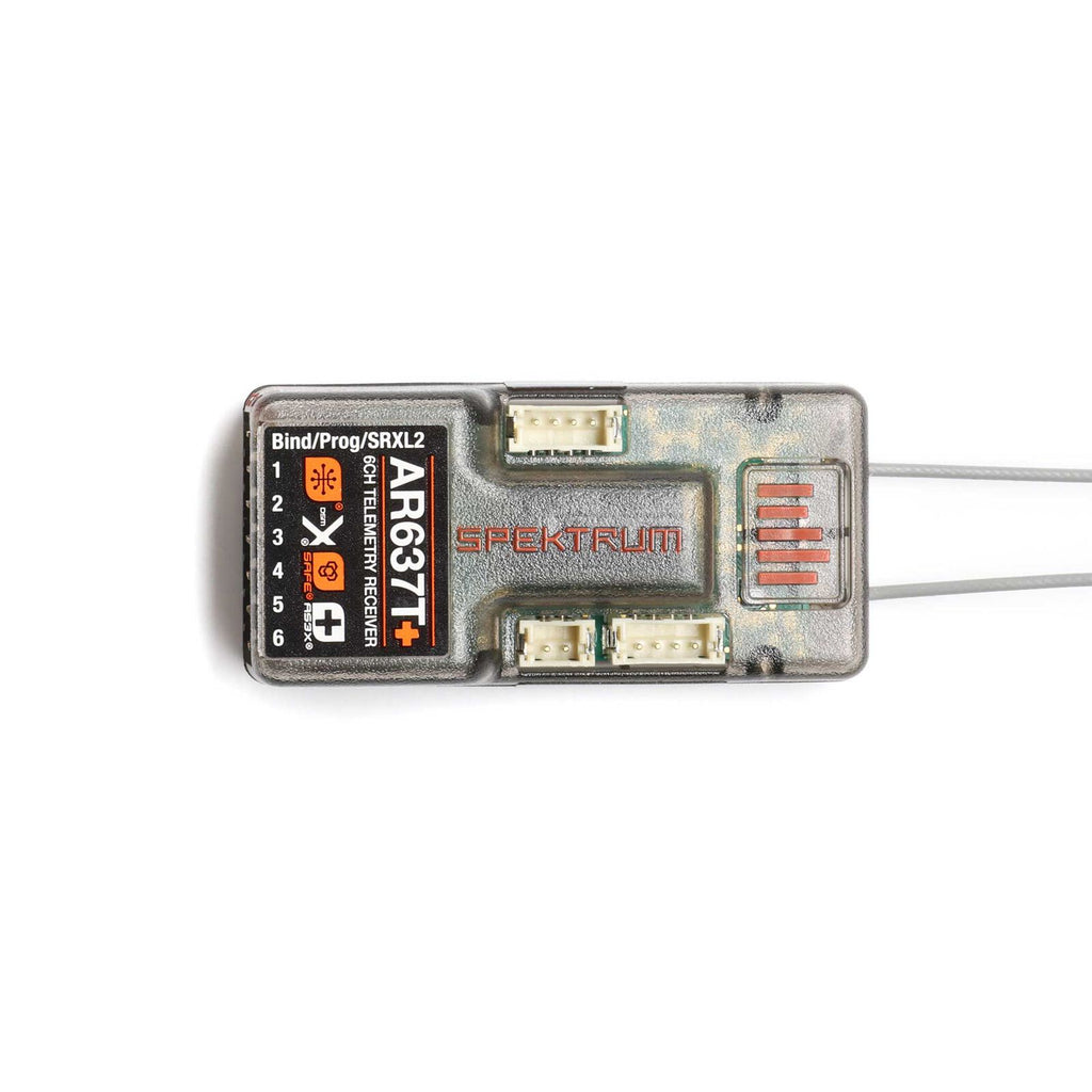 Spektrum AR637T+ DSMX 6-Channel AS3X+ & SAFE Telemetry Receiver (SPM-1032)