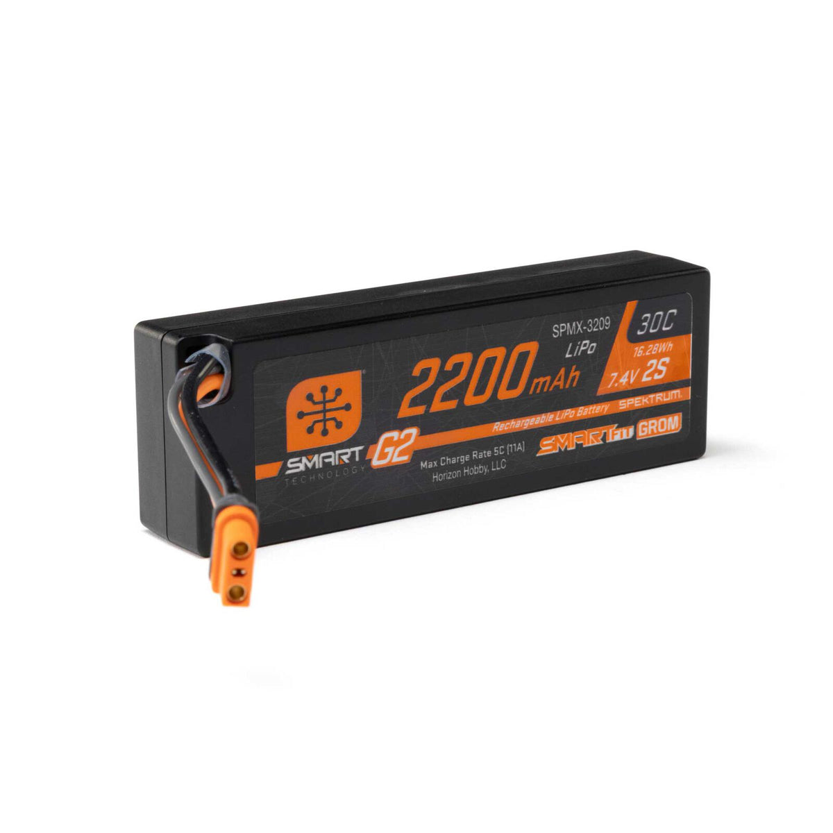 2 Cell 2200mAh 7.4V 30C Smart G1 LiPo w/IC2