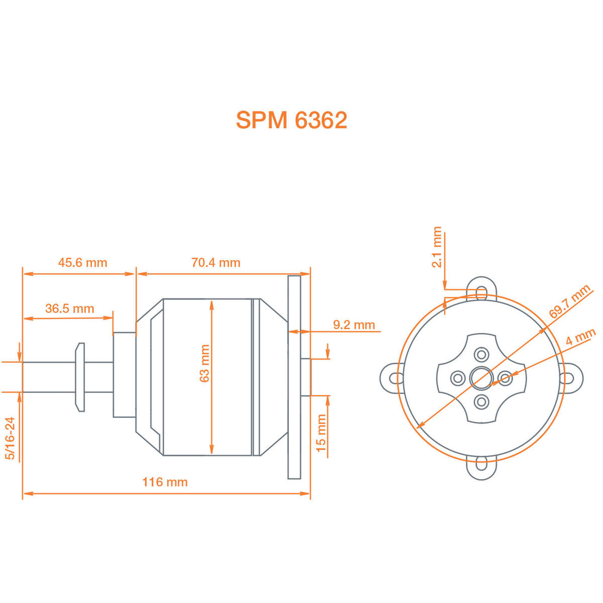 Avian 6362-200Kv Outrunner Brushless Motor
