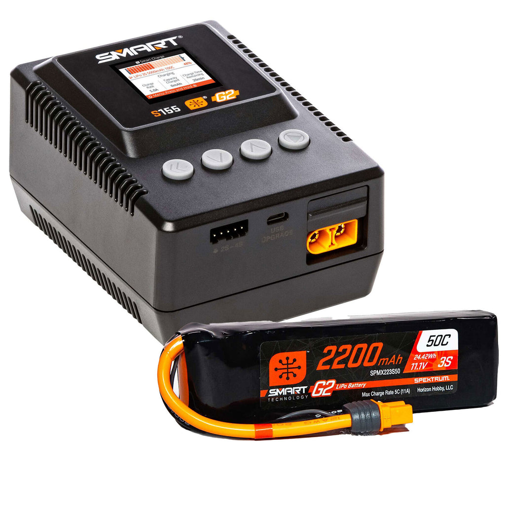 3S Smart G2 PowerStage Air Bundle: 3S 2200mAh LiPo Battery / S155 Charger