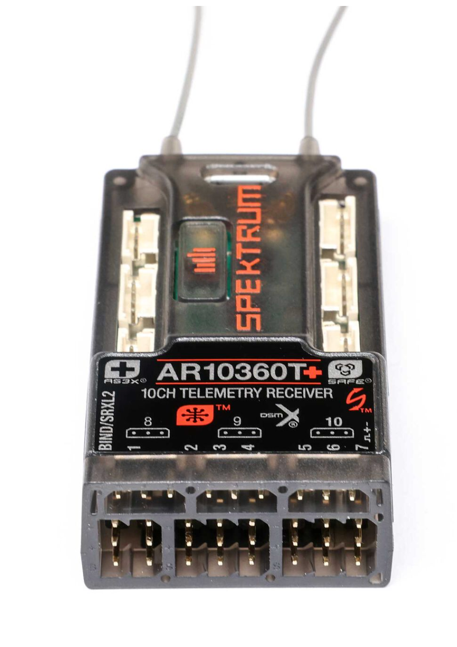 AR10360T+ 10-Channel SAFE & AS3X Telemetry Receiver
