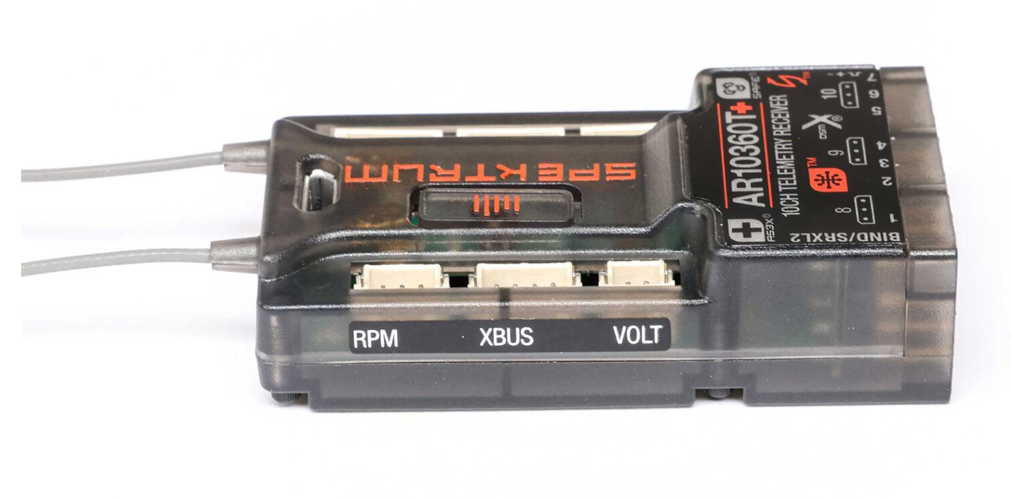 AR10360T+ 10-Channel SAFE & AS3X Telemetry Receiver