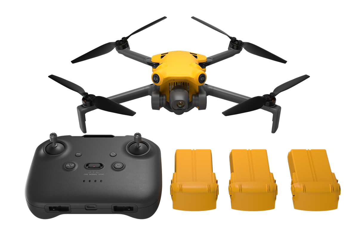 Skyrover X1 Fly More Combo Yellow CP.MA.00000951.01, drone with standard remote, three batteries, charging hub and bag