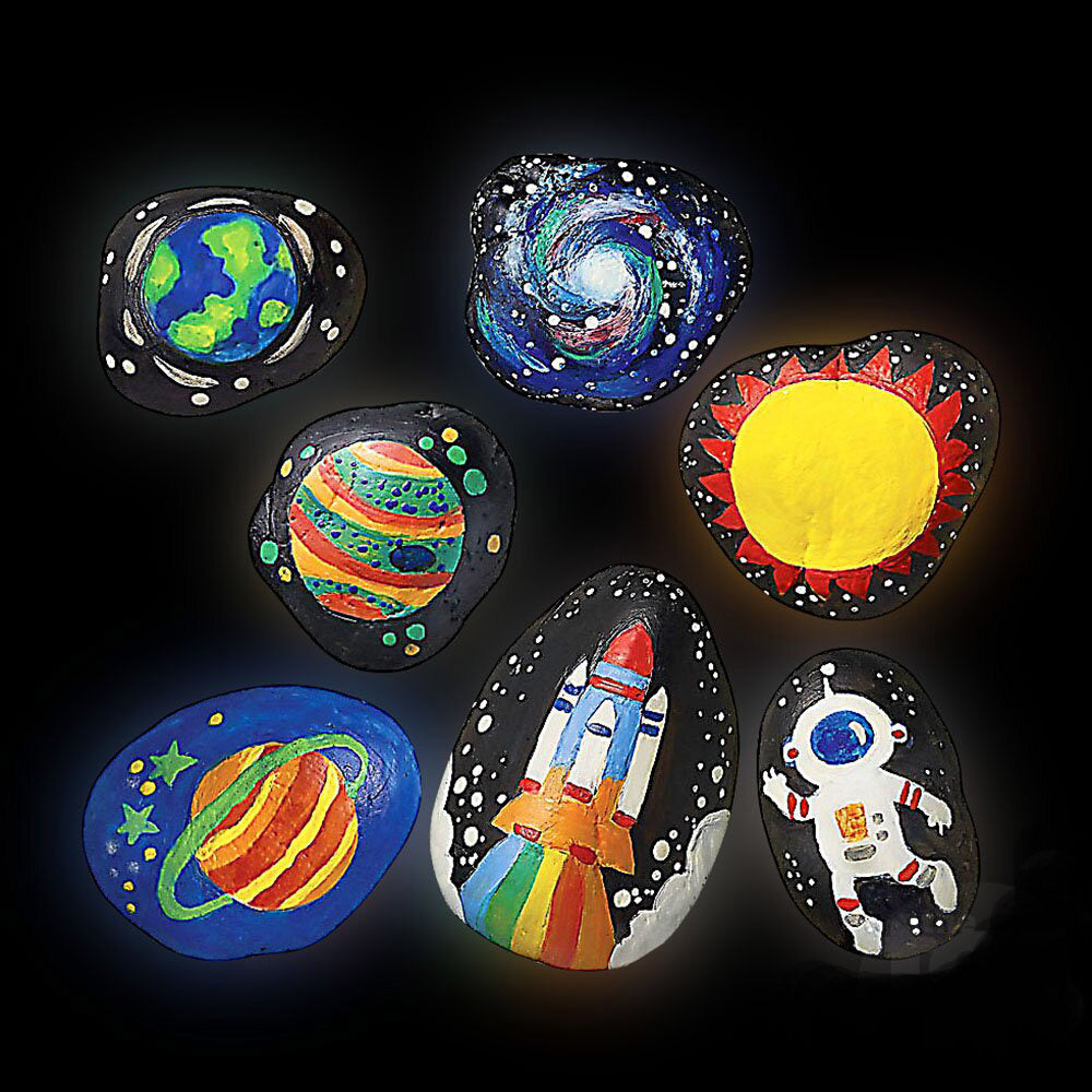 Glow In The Dark/Space Rock Painting