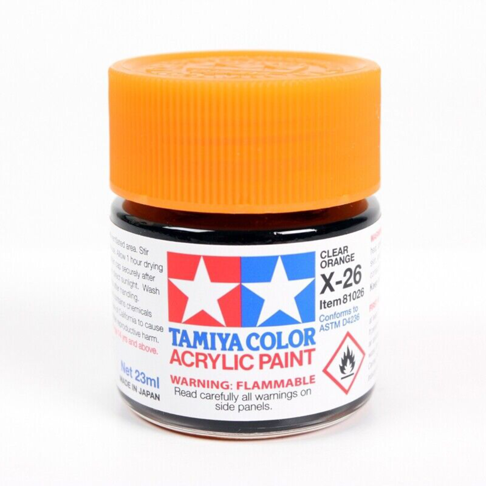 Acrylic Mini X26, Clear Orange