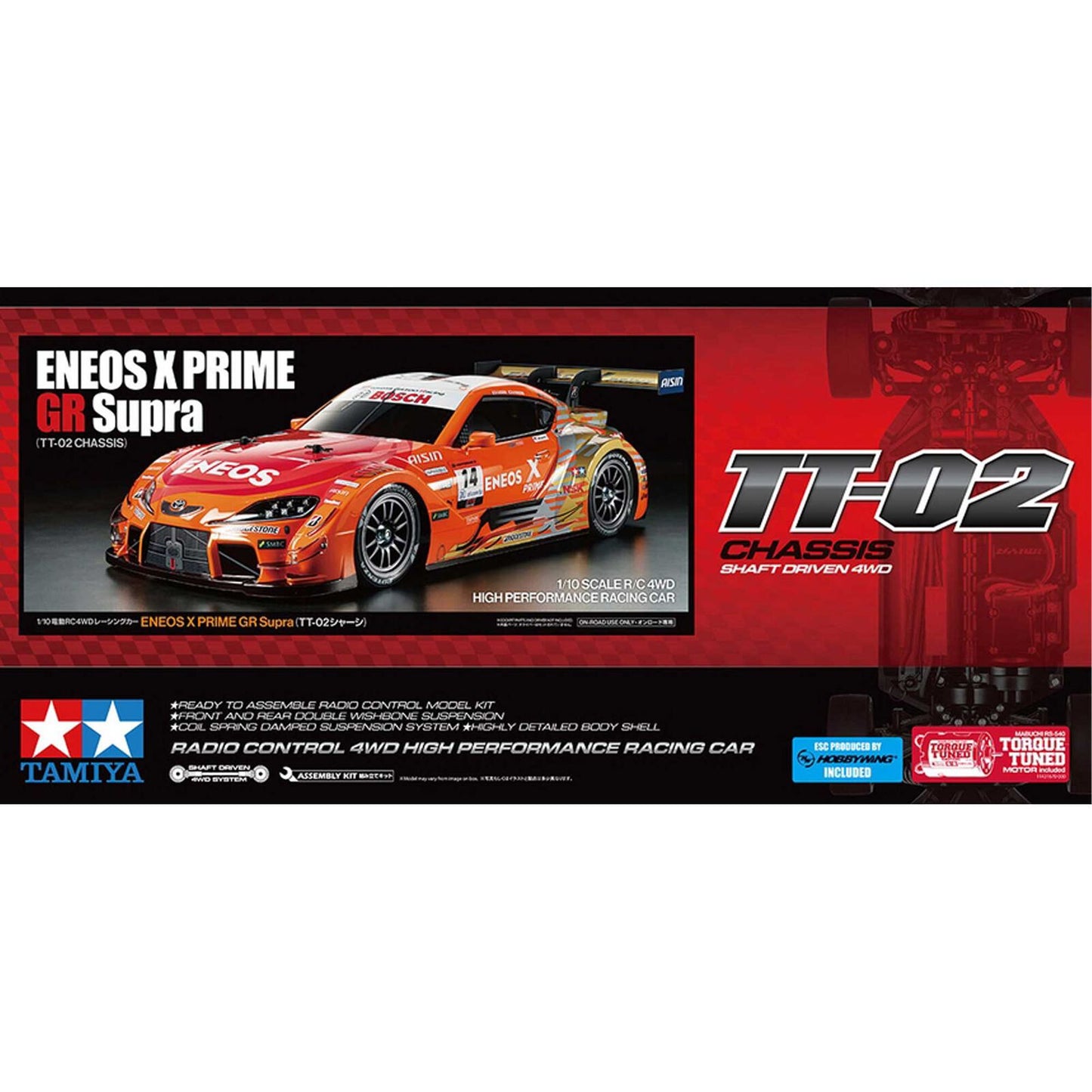 1/10 R/C Eneos X Prime GR Supra, TT-02 (Kit)