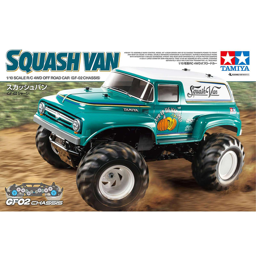 Tamiya 1/10 RC Squash Van 4WD Monster Truck Kit (TAM58725-A)