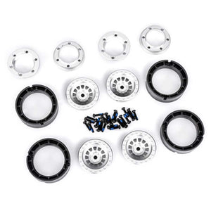 Traxxas TRX-4M 1" Silver Aluminum Beadlock Wheels (4) (9881-SLVR)