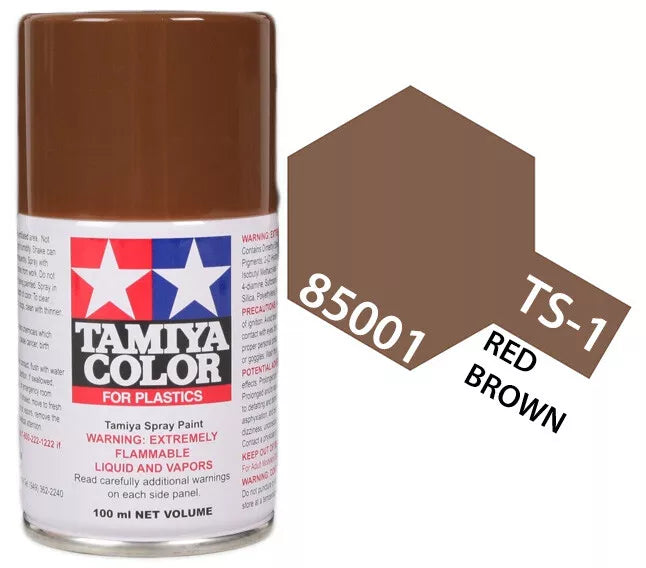 Tamiya TS-1 Red Brown Lacquer Spray Paint, 100ml product photo