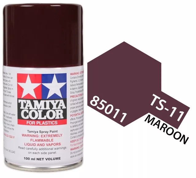 Tamiya TS-11 Maroon Lacquer Spray Paint, 100ml product photo