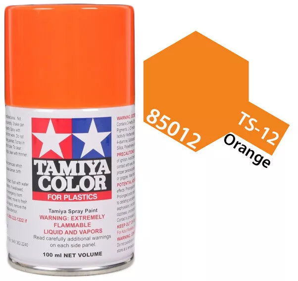 Tamiya TS-12 Orange Lacquer Spray Paint, 100ml product photo