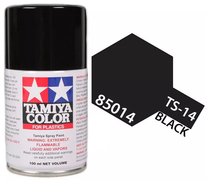 Tamiya TS-14 Black Lacquer Spray Paint, 100ml product photo