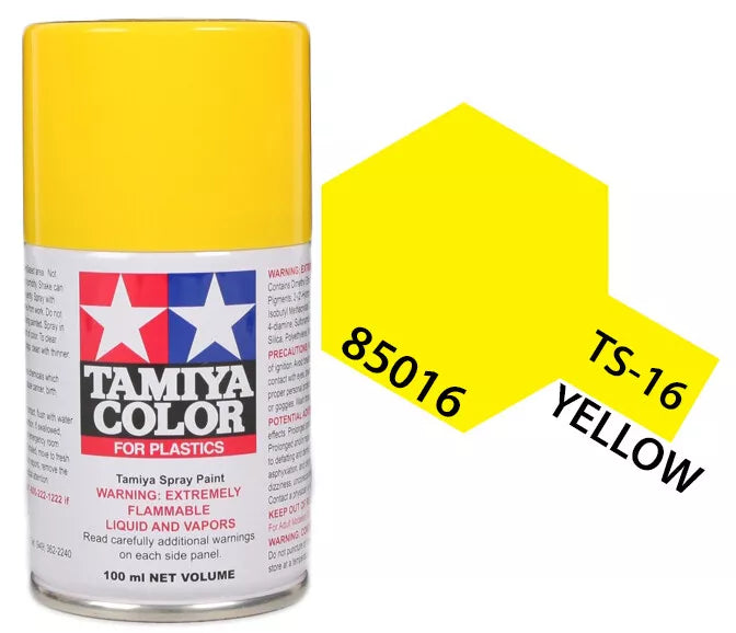 Tamiya TS-16 Yellow Lacquer Spray Paint, 100ml product photo