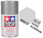 Tamiya TS-17 Gloss Aluminum Lacquer Spray Paint, 100ml product photo
