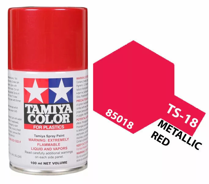 Tamiya TS-18 Metallic Red Lacquer Spray Paint, 100ml product photo