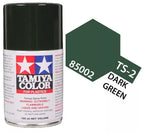 Tamiya TS-2 Dark Green Lacquer Spray Paint, 100ml product photo