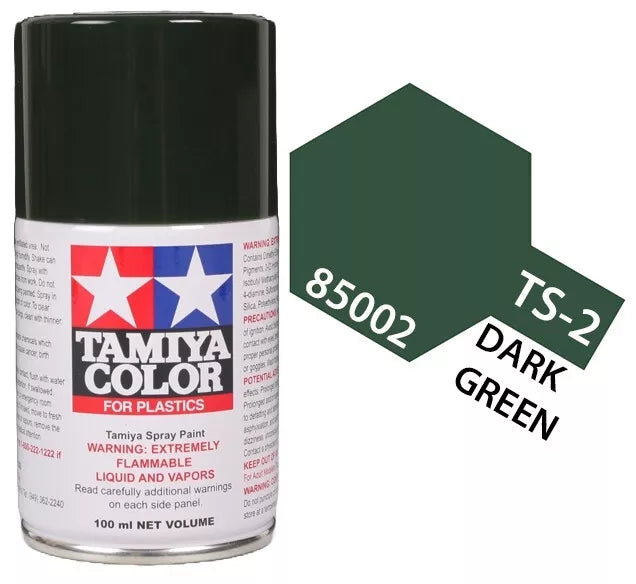 Tamiya TS-2 Dark Green Lacquer Spray Paint, 100ml product photo