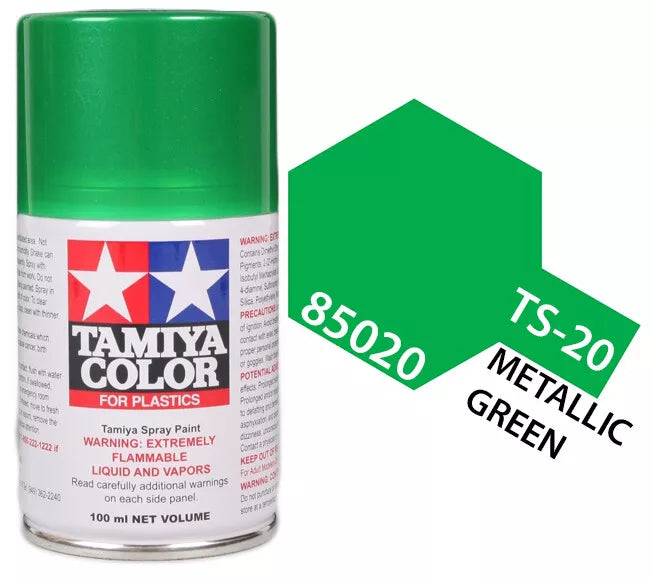 Tamiya TS-20 Metal Green Lacquer Spray Paint, 100ml product photo